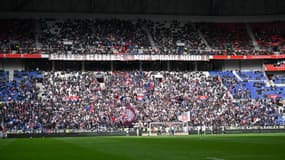 Le virage nord du Groupama Stadium, le dimanche 5 novembre 2023