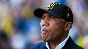 Antoine Kombouaré lors du match Toulouse-Nantes (0-0, L1), le 27 avril 2025