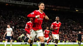 Cristiano Ronaldo avec Manchester United, à Old Trafford le 12 mars 2022