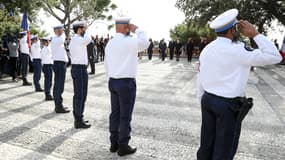 Les policiers municipaux de Nice décorés par Jean Castex samedi 7 novembre 2020