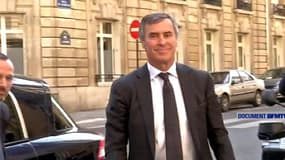 Jérôme Cahuzac, à son arrivée mardi au pôle financier de Paris.