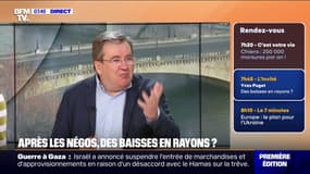Négociations commerciales: les prix vont "légèrement augmenter", selon Yves Puget (directeur des rédactions du magazine LSA)