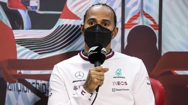 Le pilote britannique Lewis Hamilton, à Sakhir le 12 mars 2022