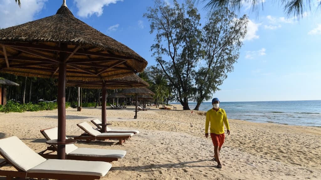 Plage de l'île de Phu Quoc au Vietnam, en novembre 2021