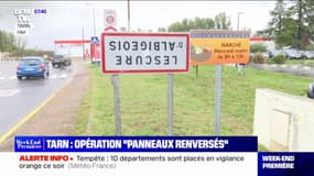 Dans le Tarn, une opération "panneaux renversés" dans une vingtaine de communes surprend les habitants