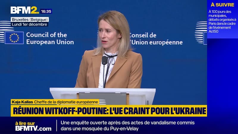 Négociation sur l'Ukraine: "Je crains que toute la pression soit exercée sur le côté le plus faible", redoute Kaja Kallas (UE)