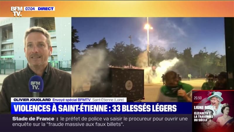 Violences à Saint-Étienne: 33 blessés légers, dont deux joueurs d'Auxerre