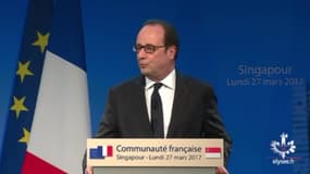 "On m’attend en France avec impatience", ironise François Hollande à Singapour  