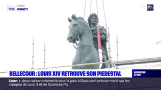 Lyon: la statue de Louis XIV de retour sur la place Bellecour après des travaux de restauration