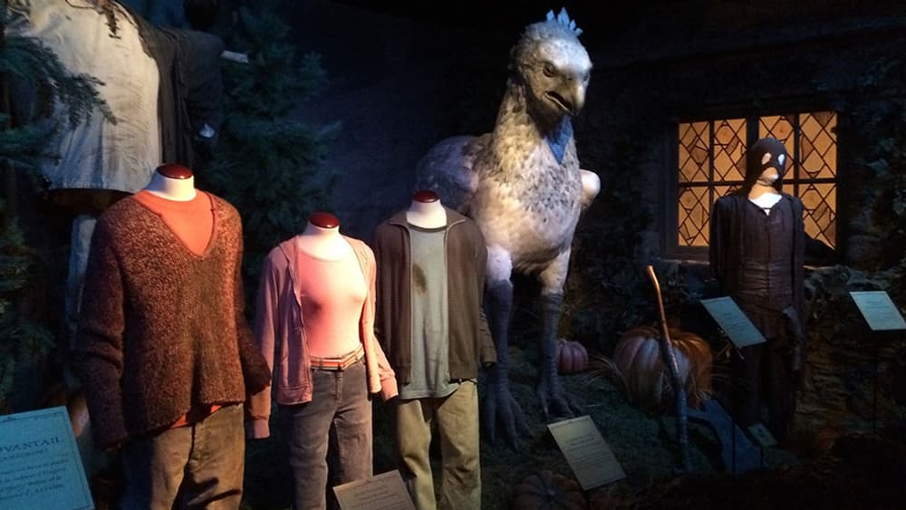 Buck l'hippogriffe, créature magique présentée à l'expo Harry Potter.