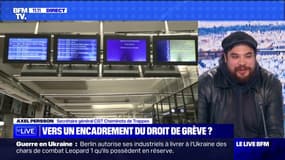 Vers un encadrement du droit de grève: "C'est une attaque contre notre droit à nous défendre", dénonce Axel Persson (CGT Cheminots)
