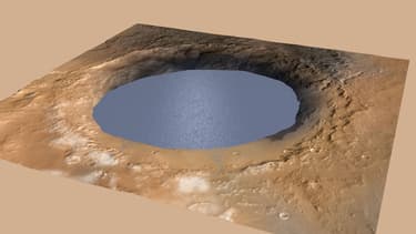 Les travaux du robot Curiosity ont permis de découvrir que le cratère de Gale avait bien abrité de l'eau.