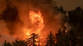 Feu à Los Angeles. 
