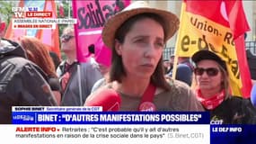 Sophie Binet: "C'est probable qu'il y ait d'autres manifestations au vu de la situation sociale dans le pays"