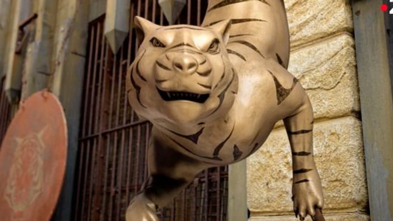 "Fort Boyard": un premier visuel des tigres en 3D, qui remplaceront les vrais félins de Félindra