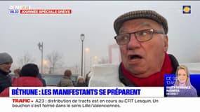 Béthune: les manifestants se préparent à défiler 