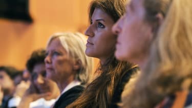 La secrétaire d'Etat chargée de l'Egalité entre les femmes et les hommes Marlène Schiappa, le 11 septembre 2018 lors d'une conférence de La République en marche à Tours.