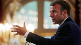 Emmanuel Macron, le 27 août 2018 à Paris lors de la conférence annuelle des ambassadeurs. 
