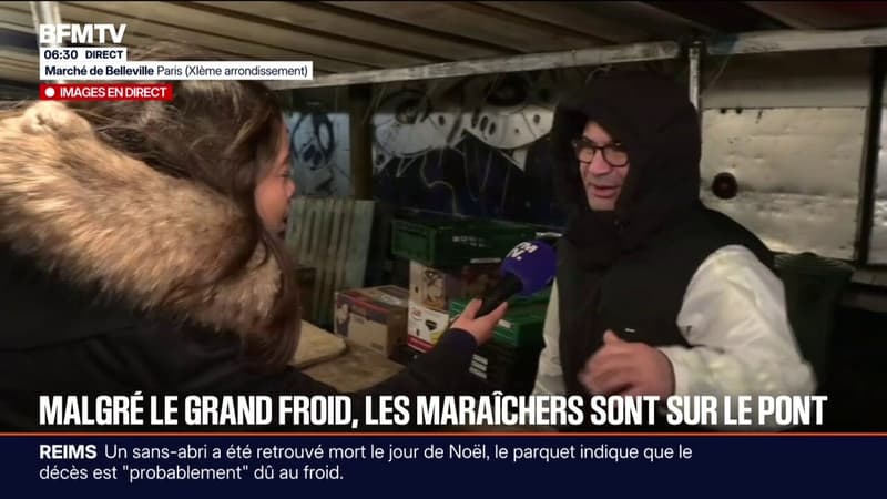 Sur les marchés parisiens, les commerçants confrontés aux températures négatives