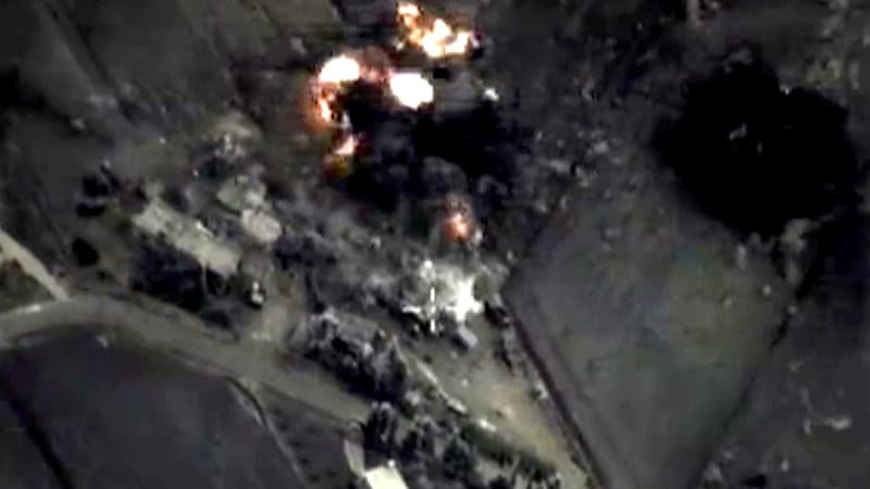 La Russie a diffusé une vidéo dans laquelle on voit l'une des frappes qu'elle a mené en Syrie le 30 septembre.