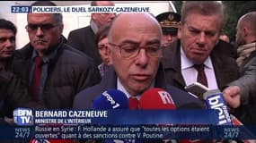 Policiers, le duel Sarkozy-Cazeneuve