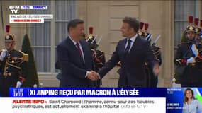 Le président chinois Xi Jinping arrive à l'Élysée pour une visite d'État de deux jours