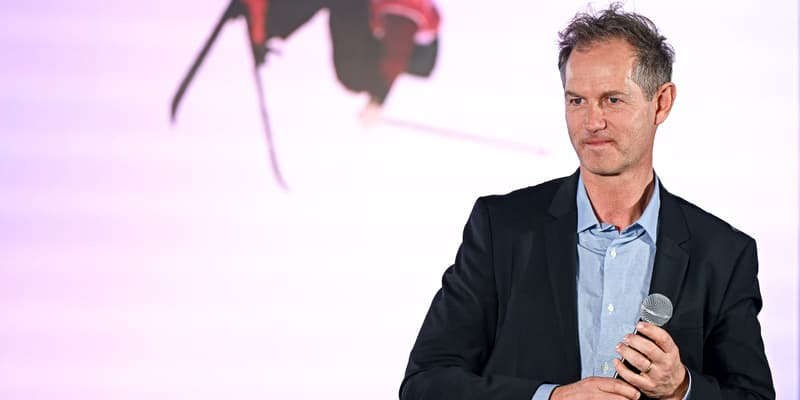 Edgar Grospiron, patron du COJOP JO Alpes 2030, lors de sa nomination officielle en février 2025