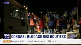 Mobilisation des chauffeurs routiers: le marché de gros de Corbas bloqué