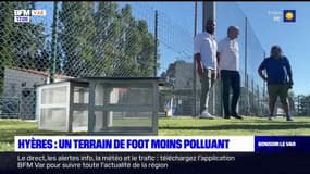 Hyères: un terrain de football moins polluant grâce à des paniers filtrants