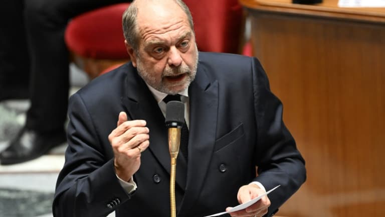 Le ministre de la Justice, Eric Dupond-Moretti, à l'Assemblée nationale, le 12 décembre 2023 à Paris. 