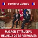Emmanuel Macron et Justin Trudeau heureux de se retrouver
