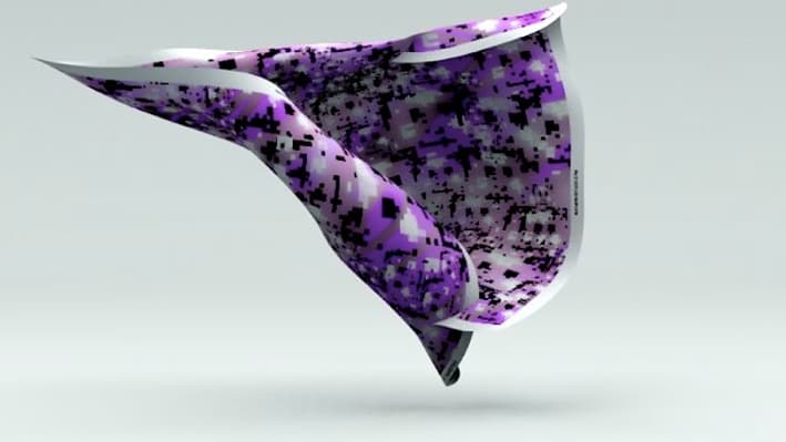 Rendu d'un prototype de tissu créé par Hyphen Labs