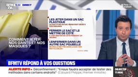 Où jeter les gants que j'utilise quand je sors ? 