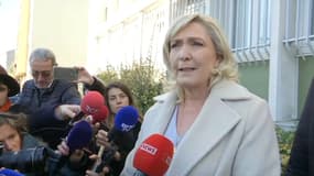 Marine Le Pen à Alençon ce jeudi.
