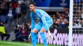 Thibaut Courtois lors du match de Ligue des champions Real Madrid-Salzbourg, le 23 janvier 2025.