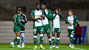 Les joueurs du Red Star, au stade Bauer de Saint-Ouen le 18 mars 2022