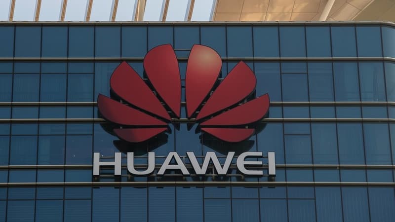 Le logo de la marque Huawei. 