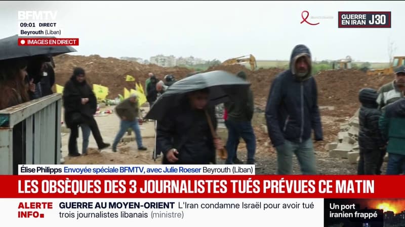 Trois journalistes tués dans une frappe israélienne: les obsèques prévues ce matin