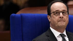 François Hollande le 11 octobre 2016 à Strasbourg, au Conseil de l'Europe.