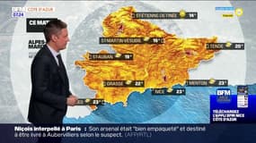 Météo Côte d’Azur: quelques nuages mais une belle journée, jusqu'à 27°C à Nice
