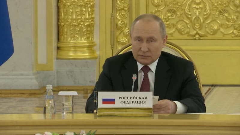 Vladimir Poutine le 16 mai 2022 à Moscou 