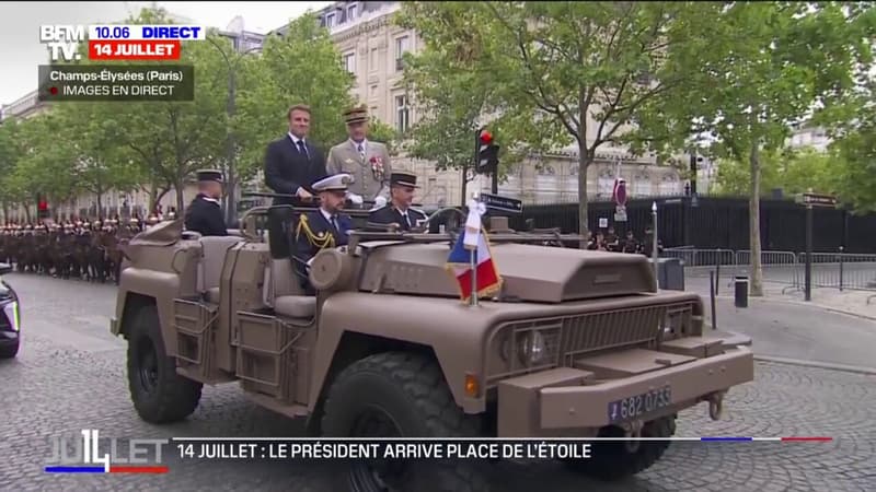 Défilé militaire du 14-Juillet: Emmanuel Macron passe en revue les troupes