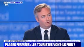 "Il y a un besoin d’accompagner le secteur du tourisme dans la durée. On recevait jusqu’à cet été 17 millions de touristes étrangers, aujourd’hui, ils ne sont pas là", indique sur BFMTV Jean-Baptiste Lemoyne, secrétaire d'Etat chargé du Tourisme