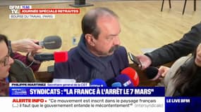 Retraites: "La balle est dans le camp du gouvernement", souligne Philippe Martinez