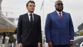 Emmanuel Macron avec le président de la RDC Felix Tshisekedi