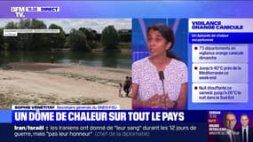 Dôme de chaleur: "Aujourd'hui, notre bâti scolaire n'est pas adapté au réchauffement climatique", constate Sophie Vénétitay, secrétaire générale du SNES-FSU