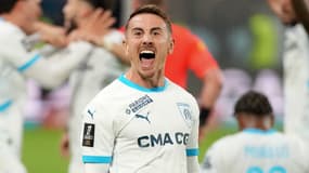 Le milieu de terrain de l'OM Valentin Rongier face au Havre le 10 mai 2025