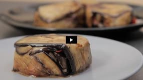 De délicieuses charlottes d’aubergines au cœur de mozzarella (Vidéo)