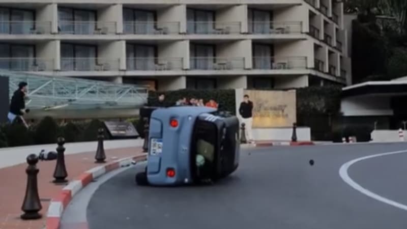 Crash d'une Citroën AMI dans un virage à Monaco: même à 45 km/h, les accidents restent possibles