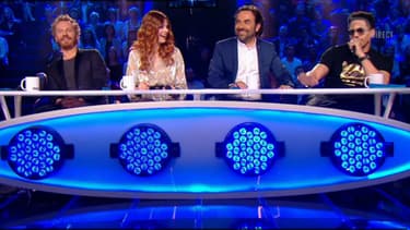 Le jury de la Nouvelle Star 2016, lors du premier prime time de la saison, mardi 5 avril.